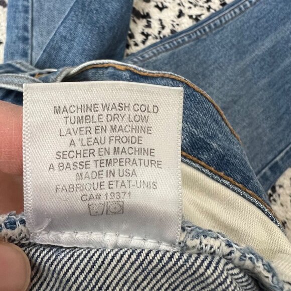 Re/done High rise ankle crop jeans, medium blue, Size 26, L69 - Picture 13 of 13